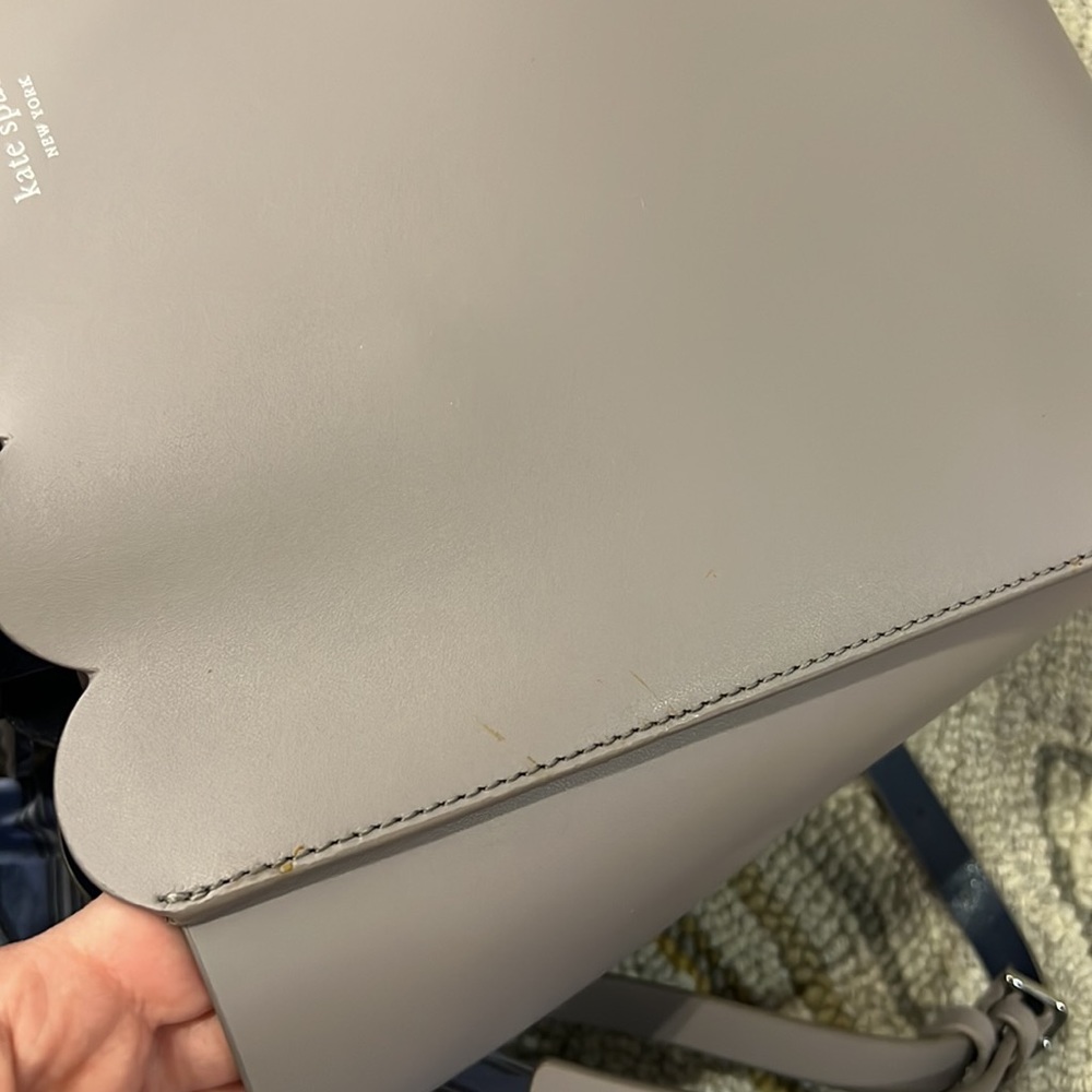 ♠️ Kate spade NWT $379 magnolia street small Mina gray blue leather satchel bag - Picture 14 of 15